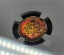 1958 D ルーズベルト ダイム NGC MS67FT フルトーチ モンスター ファイアボール レインボー トーニング