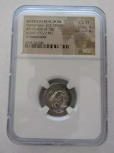 セレウコス朝 シルバー ドラクマ 「ディメトリアス I」 161 年 NGC XF