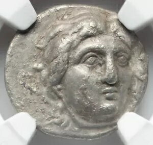 紀元前 340 〜 316 年 カリア島 ロードス島 ギリシャ ヘリオス ディドラクマ カリアン コイン NGC VF