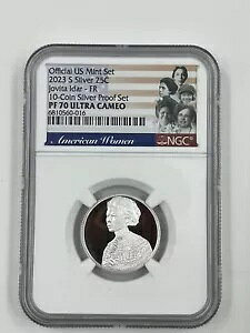 2023 S シルバー プルーフ JOVITA IDAR AWQ NGC PF 70 ファースト リリース アメリカ レディース 25c
