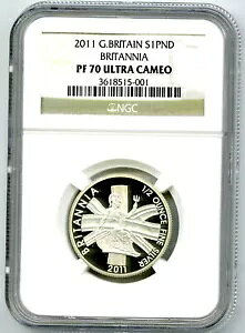 2011 S1PND イギリス 1/2 オンス シルバー NGC PF70 UCAM ブリタニア プルーフ トップ POP=39(3)