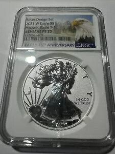 リバース PF70 2021-W アメリカン イーグル ヘラルディック T1 シルバー デザイン セット NGC