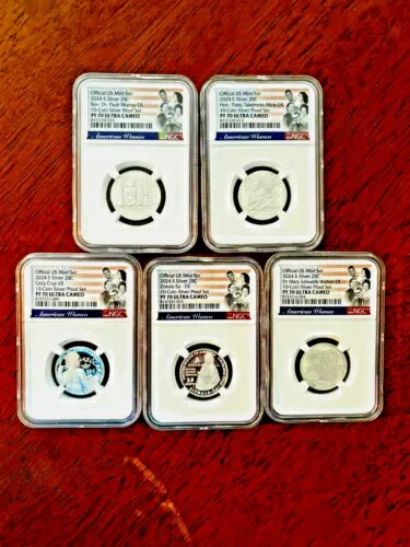 2024 S シルバー アメリカン レディース クォーター プルーフ セット NGC PF 70 ウルトラ カメオ