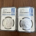 2023 モルガン&ピース シルバー ダラー 1 ドル NGC MS70 発行初日 FDOI FDI セット(3)