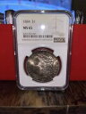 1884 モルガン ドル MS 65 NGC 90% シルバー $1 コイン(3)
