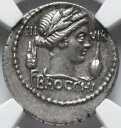 ローマ共和国 L. フリウス Cn.f.ブロッカス セレス & チェア NGC Ch XF 古代コイン 61