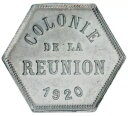 REUNION (フランス植民地) アルミニウム 25 サンタイム トークン 1920 NGC MS61 レア