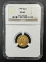 1909年 P $2.5 ゴールド インディアン ヘッド 未流通 クォーター イーグル、NGC MS-62