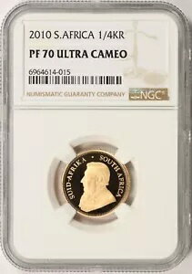 2010 南アフリカ プルーフ ゴールド 1/4 クルーガーランド NGC PF70 ウルトラ カメオ