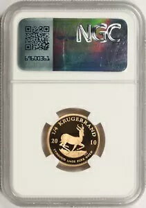 WORLD RESOURCE【KING店】の2010 南アフリカ プルーフ ゴールド 1/4 クルーガーランド NGC PF70 ウルトラ カメオ｜アングル2