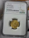 1854 $3.00 ゴールドピース NGC AU 詳細 (REV ダメージ) (NICE COIN)