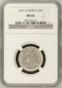 1877-S S オーバー ホリゾンタル S NGC MS64 ?? $3,000 NGC PG ?? ポップ 9/4?? 着席クォーター