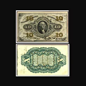 1864 10C このグレードでは希少です Fractional Currency++ Fractional Currency の第 3 回発行(3)