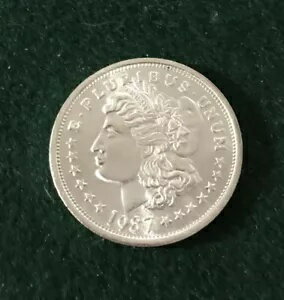 楽天WORLD RESOURCE【KING店】1987 1 トロイオンス モーガン バスト スタイル.999 純銀貿易単位地金コイン