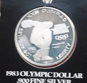 アメリカ 1ドル 1984年 銀貨 KM# 209 PPプルーフ #F2026「オリンピックコインホルダー」(3)