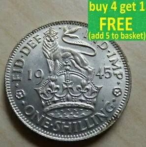 ジョージ6世 1シリング イギリス スコットランド 銀貨 日付を選択 1937-1951