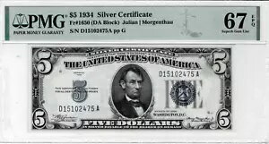 1934 $5 С-fr.1650 (DA ֥å) PMG Superb GEM 67 EPQ-Only 5 Finer