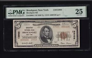 1929 $5 ̲ ֥åݡ NB NY Chtr #13965 FR 1800-2 PMG 25 (105)