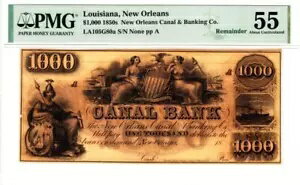 1850 $1000 CANAL BANK˥塼 LA CANAL BANKPMG 55 - Ķ쥢Ρȡ