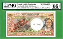 フランス太平洋地域 P2 1000 標本 PMG66 EPQ