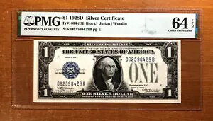 1928-D $1 С ȡ1604 DB ֥å PMG 64 EPQ ꥢ D82598429B