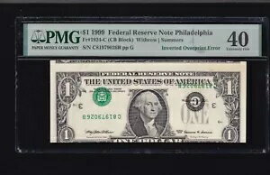 US 1999 $1 FRN եǥեȿž 3 ܤΰ顼 FR 1924C PMG 40 XF (026)