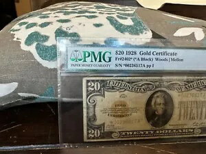1928 ǯ $20 ɾ *STAR* ʾ - 㡣 2402* (*A ֥å) PMG 35 EPQ