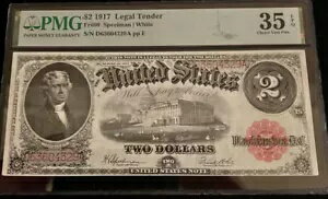 1917年 $2 法定通貨 FR#60 スピールマン/ホワイト PMG 35 EPQ