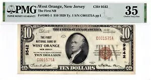 $10 1929 T1 National WEST ORANGE ˥塼㡼 NJ ΤǺǤ褯ΤƤޤ PMG35