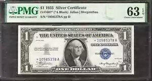 1935 $1 С񥹥Ρ FR.1607* *A ֥å PMG CHOICE UNC 63 EPQ