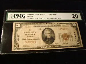 1929 ǯ $20.00 ʥʥ Х  ۥС ˥塼衼 PMG VF20 ʾ 㥷ꥢֹ 000276