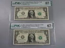 2 CU Crisp Consec 2Digit Low シリアル番号 $1 FRN 2017 Notes PMGGem67EPQ Fr#3003-B NY