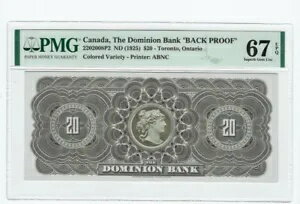 1925 ǯɥߥ˥ԡХå ץ롼 20 ɥʾ Cat#2202008P2 PMG GEM UNC 67 EPQ