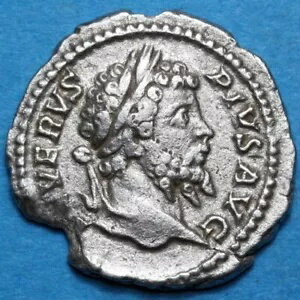 ローマのコイン - デナリウス銀 - セプティミウス セウェルス、西暦 193 〜 211 年頃