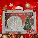 2024 $1 アメリカン シルバー イーグル クリスマス ツリー デザイン ホリデー ギフト ホルダー