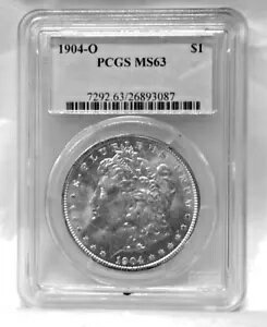 1904-O PCGS MS63 モーガン シバー ドル ... 証明書番号 7292.63/20547109