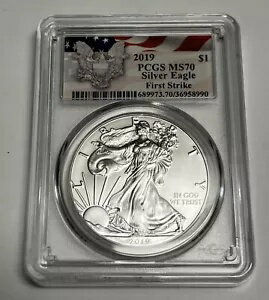 2019 PCGS MS70 アメリカン シルバー イ