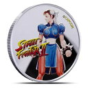 2021 フィジー シルバー 1 オンス 0.999 カラーライズ $0.50 ストリートファイター II 春麗コイン