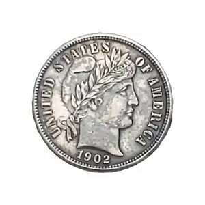 1902 バーバー ダイム|シルバー|本物|見た目は未流通、未認定|送料無料(3)