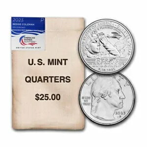 2023-P ベッシー コールマン アメリカン レディース Qtr $25 100 コイン バッグ BU