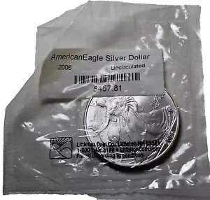 2006 シルバー アメリカン イーグル $1、Littleton Coin Co. Cello-MS-無料米国発送
