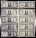 USPC $1 1 ドル紙幣 1999 ヴィンテージ地区セット ロット x10 紙幣 H/I なし $10 FV
