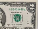 $2 FRN G7 UNC ? ファンシー シリアル 55600055 + ギフト! SADR2