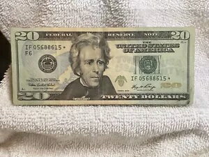 20ドルスター紙幣。シリーズ 2006。IF05688615*