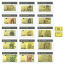 15 ピース/セットヨーロッパ金箔紙幣とシェルグッズお土産アートクラフト