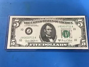 1969 C $5 5 ドル連邦準備銀行紙幣.. ロット #4c