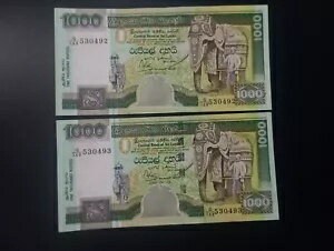 スリランカ / セイロン 1000 ルピー 2004 ペア