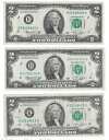 1976 年 2 ドル連邦準備銀行券 3 枚セット