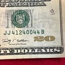 4 オブ ア カインド ブロークン チェーン シリアル番号 US $20 20 ドル紙幣 JJ 41240044 B