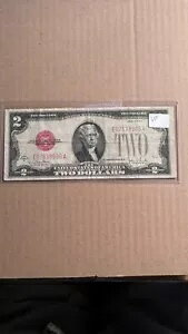 *1928 G $2 レッドシール!法定通貨メモ! VF。サークル。 !古いアメリカ!ニース !